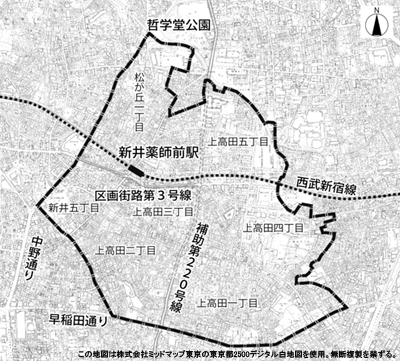 まちづくり検討会区域図